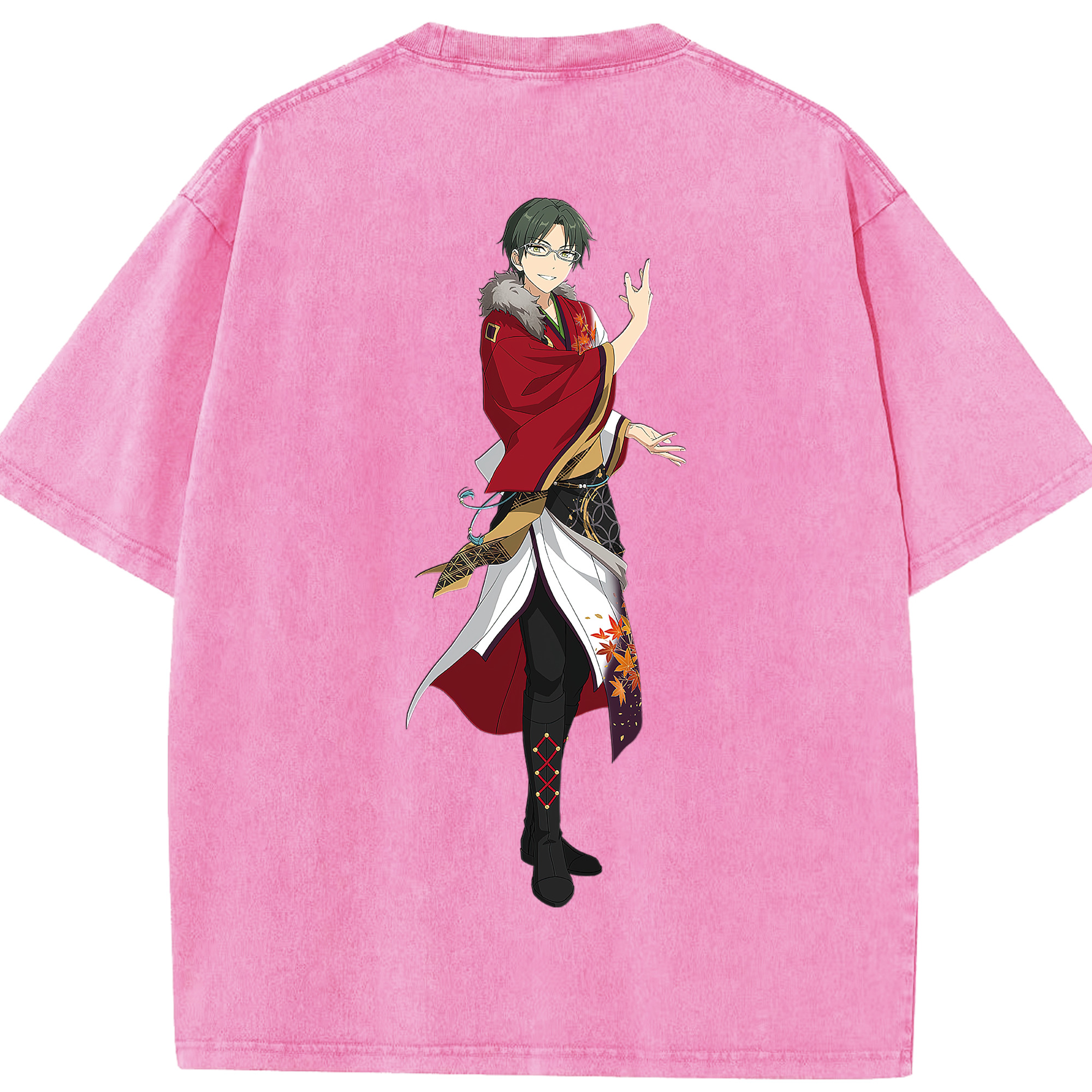 （画像用） あんさんぶるスターズ! Ensemble Stars 綿100% ヴィンテージ風 半袖Tシャツ（背面プリント）